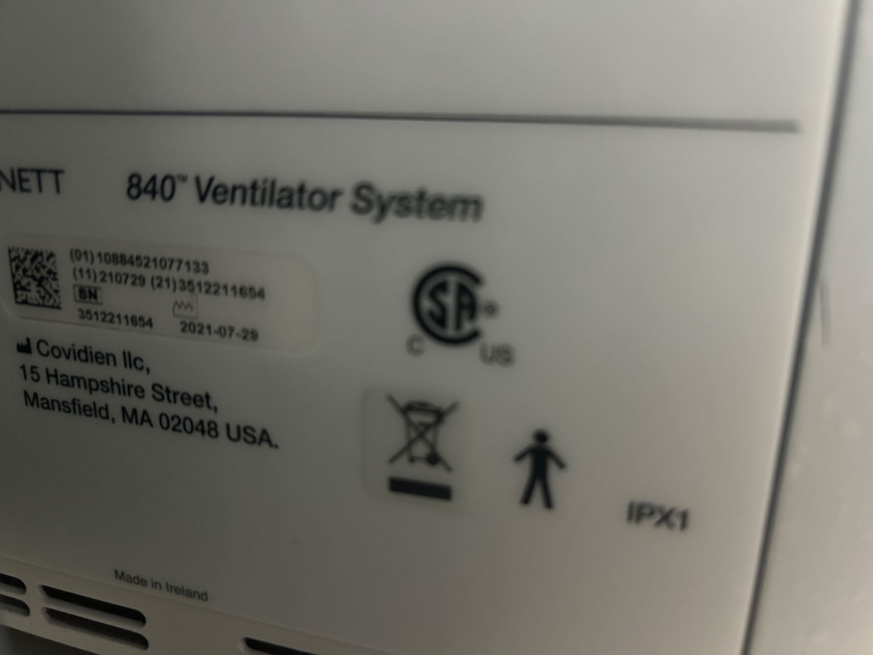 PB840呼吸機潮氣量不準。