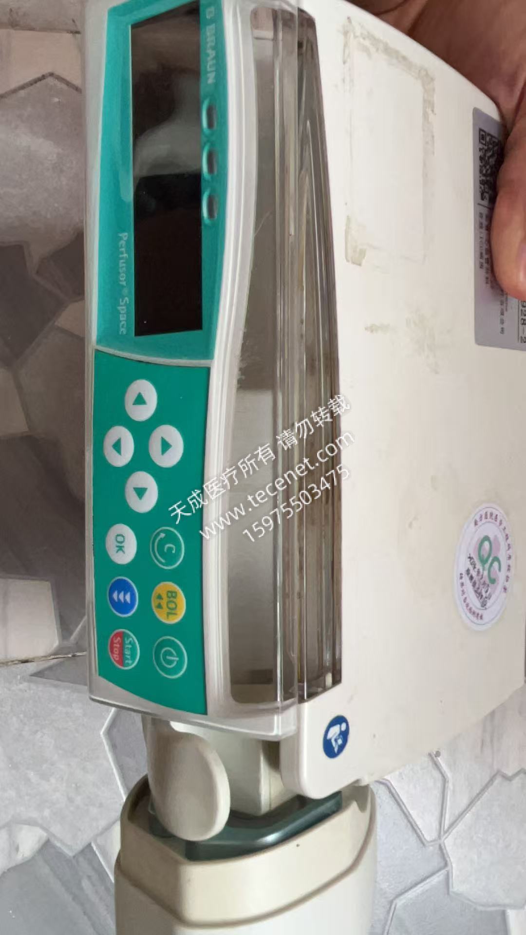 維修貝朗輸液泵,針簡固定摔斷無法正常啟用