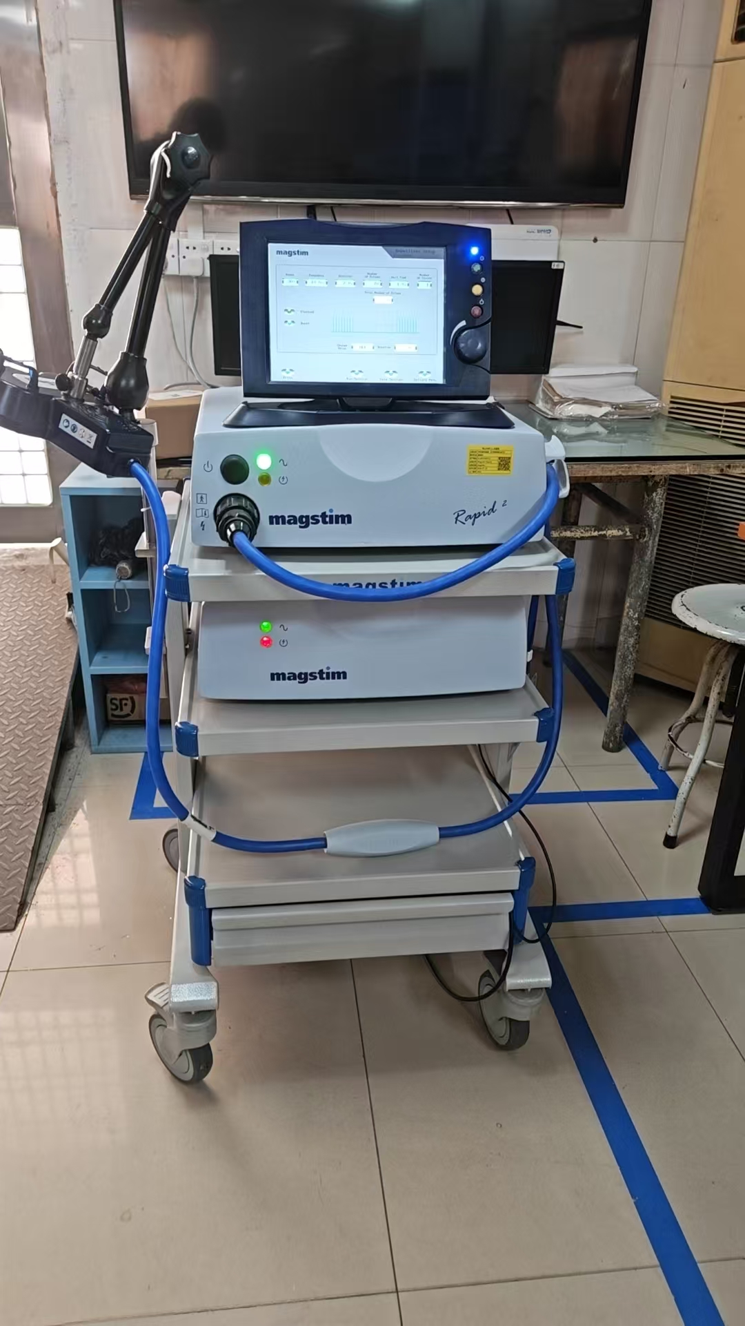 神经磁剌激器RAPID2 S/N:797无法启动治疗，PSU红灯，报错E91