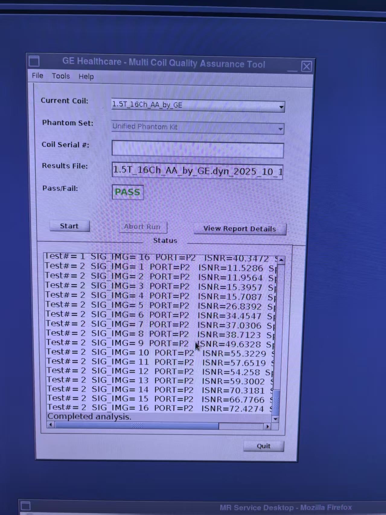 維修GE MR 1.5T報線圈故障
