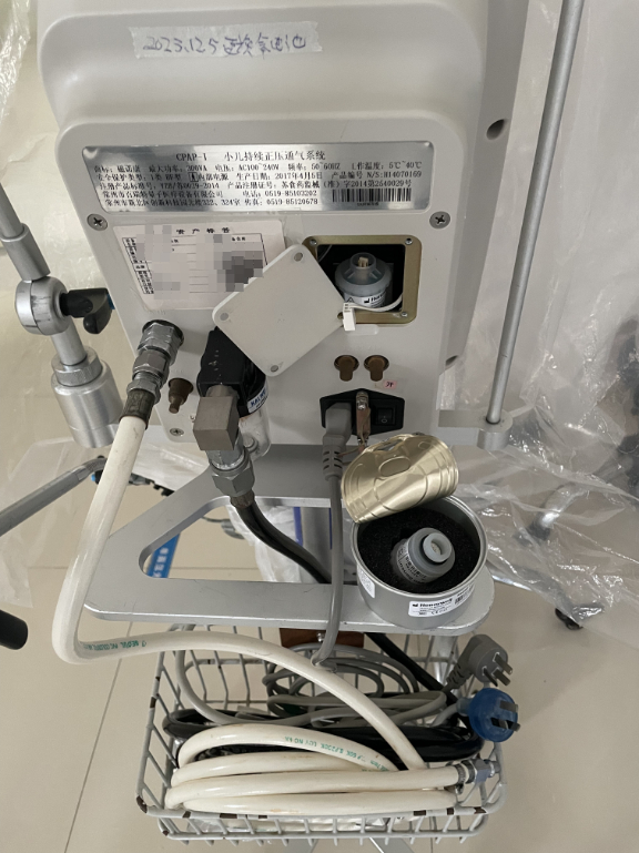 维修常州百瑞特 呼吸机 CPAP-I 空氧混合器老化，导致氧溶度不准