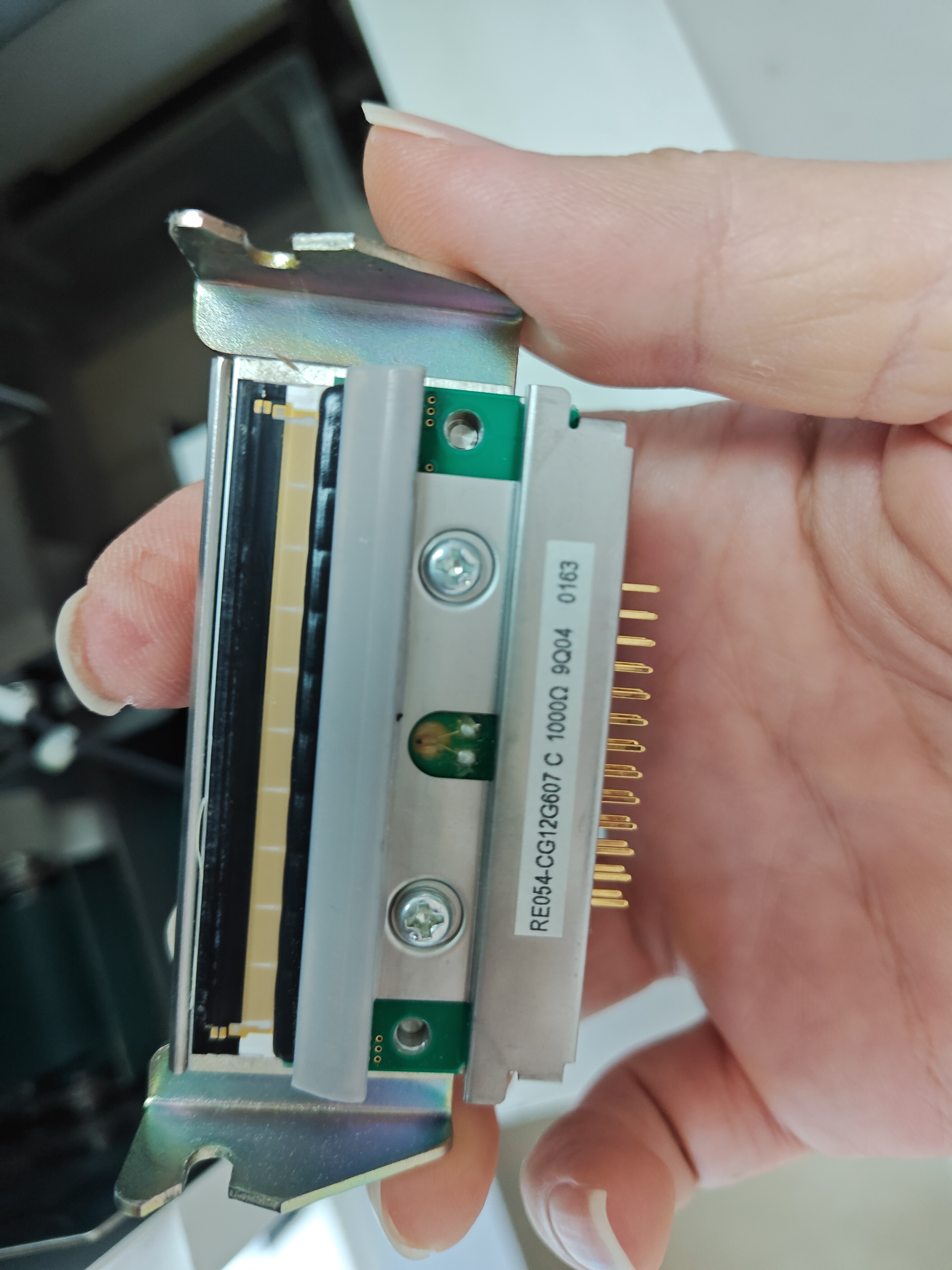 维修贴标机热敏打印机打印条码断点